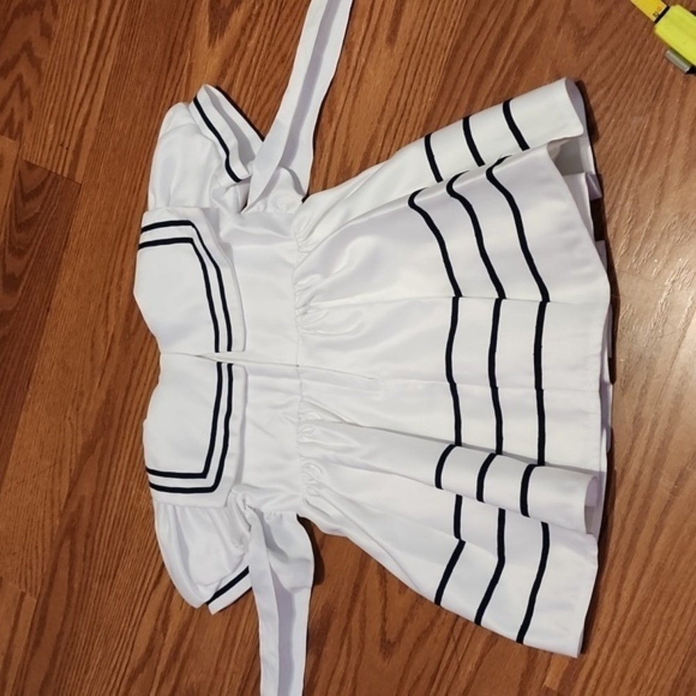 New sailor dress pageant,sports wear 6mo, fits like a 12mo - Picture 5 of 9